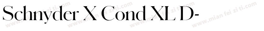 Schnyder X Cond XL D字体转换